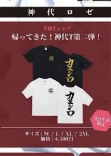 카미시로 T 신시로 로제 탄생 셔츠 XL