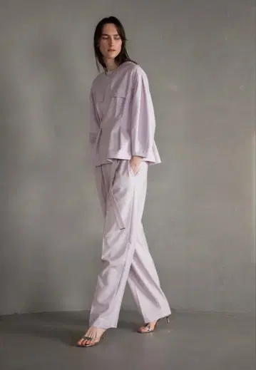 완판 ebure 에부르 밀드 비스 울 벨티드 팬츠 36