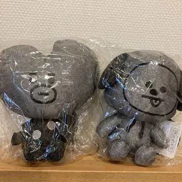 BT21 팬클럽 한정판 CHIMMY TATA 데님 봉제 인형 세트