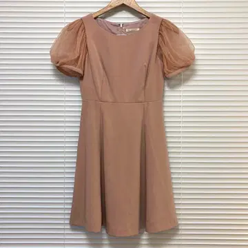 BE RADIANCE 퍼프 슬리브 원피스 핑크