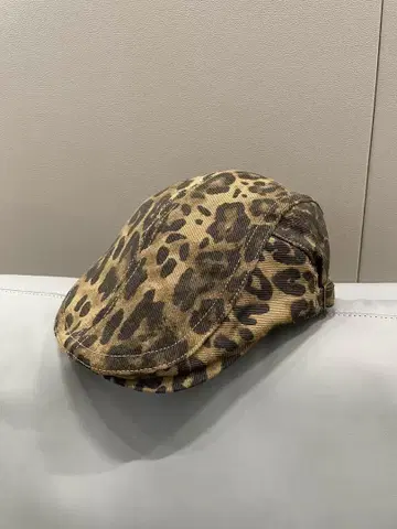 레오파드 무늬 베레모 조정 가능