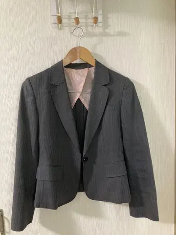 그레이 스트라이프 비즈니스 정장 상하의 3세트