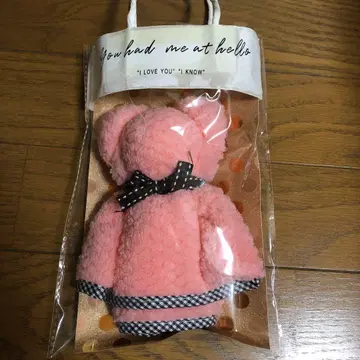 핑크색 곰 모양 봉제 인형