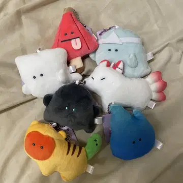 동글동글 눈 봉제 인형 키링 세트