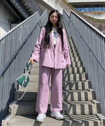 Ray beams 셋업 마 혼방 자켓 & 이지 팬츠