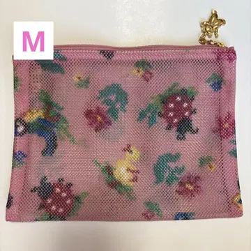 페이러 메쉬 파우치 핑크 M 사이즈 새상품