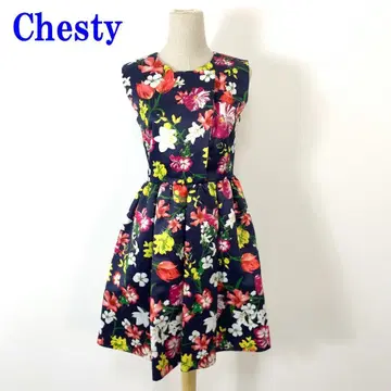 Chesty 체스티 원피스 네이비 꽃무늬 폴리에스테르 0 C2650