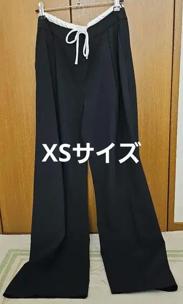 ZARA 와이드 레그 더블 허리 밴딩 마린 블루 XS