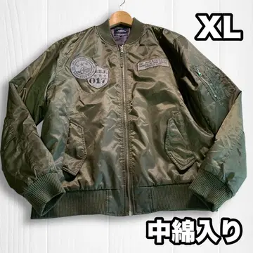 XL 사이즈 충전솜 올리브 그린 MA-1 플라이트 자켓 블루종