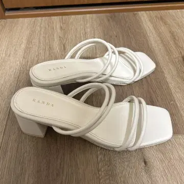 RANDA 아이보리 뮬 샌들 L
