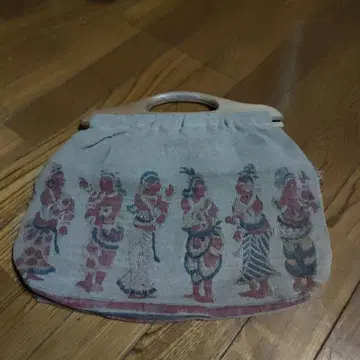 앤티크 린넨 핸드백 아시아 빈티지