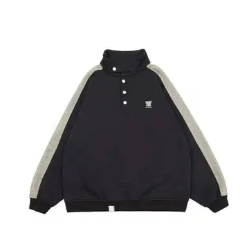 CATTEE 하프 버튼 맨투맨