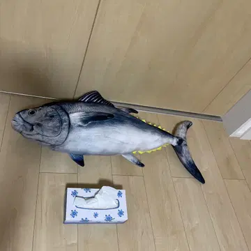리얼 물고기 봉제 인형 약 50cm 참치