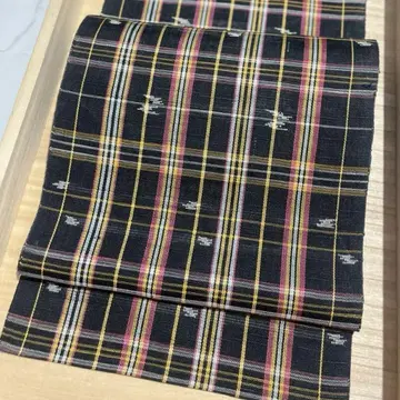 여름 오비 격자 무늬에 벼룩 무늬 나고야 오비