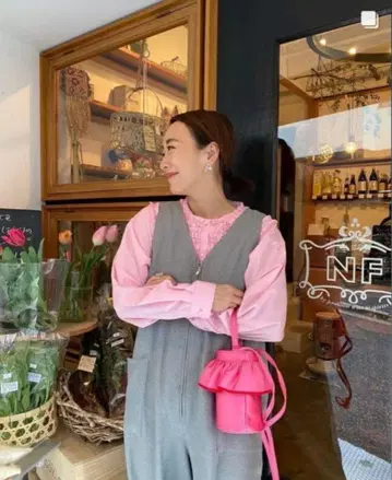 미사용 새상품 setsuko sagittaire 마이크로 시티 새틴 핑크