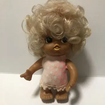 쇼와 레트로 브론즈의 귀여운 여아 소프트 비닐 클론보 일본제