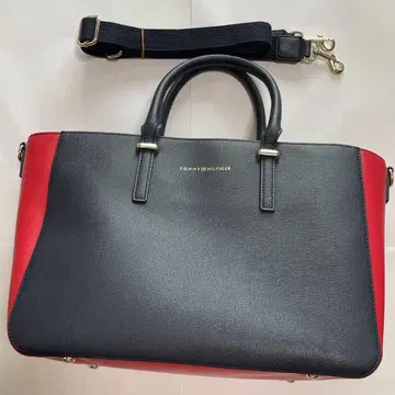 TOMMY HILFIGER 토트백 네이비/레드