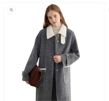 chic and things 엘레강트 대비 컬러 코트