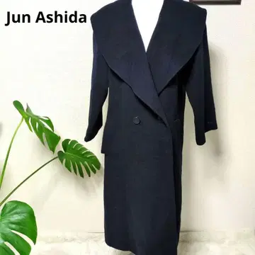 준 애쉬다 네이비 더블 브레스트 롱 코트