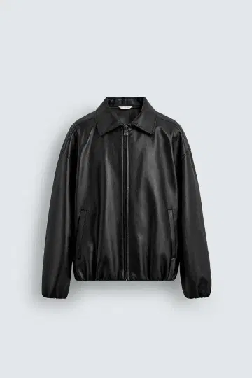 ZARA 인조 가죽 봄버 자켓