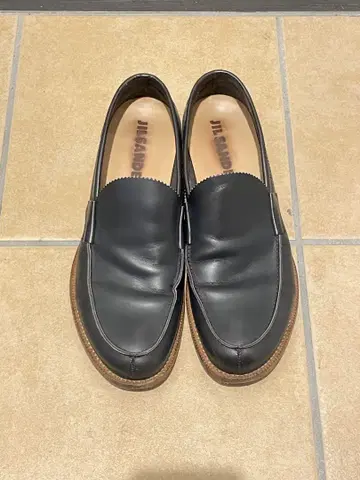 질 샌더 JIL SANDER 로퍼 가죽 신발 네이비