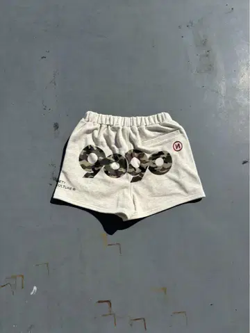 9090 90 로고 마이크로 쇼츠 숏팬츠 화이트