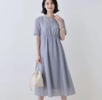 인디비 하이웨스트 원피스 네이비 라벤더 블루 택없는 새상품