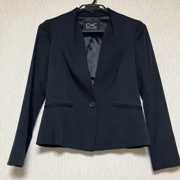 노카라 테일러드 자켓 네이비