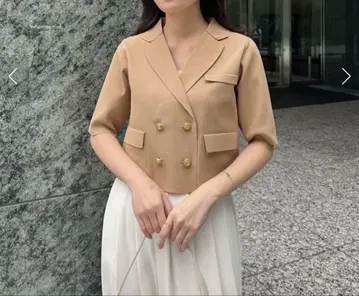 하프 슬리브 하이 게이지 니트 자켓
