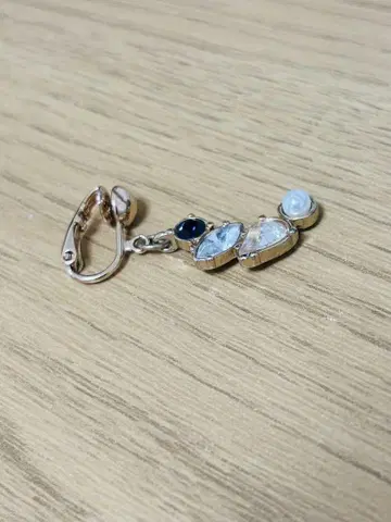 골드 후크 귀찌 스톤 포함 한쪽