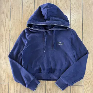 LACOSTE 리메이크 풀오버 후드티 구제 의류 네이비 M 사이즈
