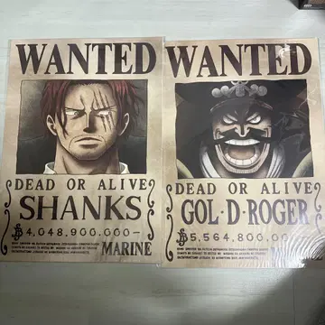 샹크스 골드 로저 WANTED 포스터 세트