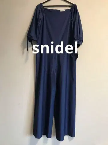 snidel 데님 컬러 블루 올인원
