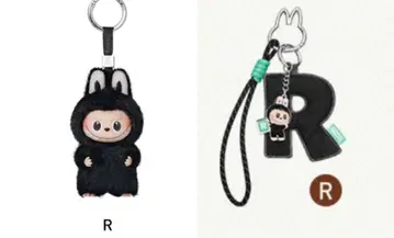 labubu R 봉제 인형과 키링 세트