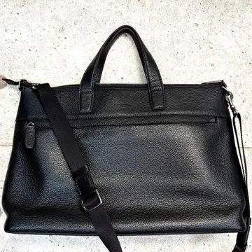 후지타카 2way 블랙 가죽 비즈니스 백