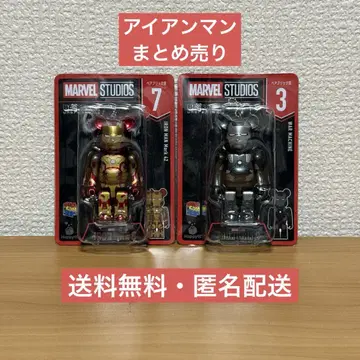 MARVEL Happy 복권 베어브릭 아이언맨 묶음 판매 3과 7
