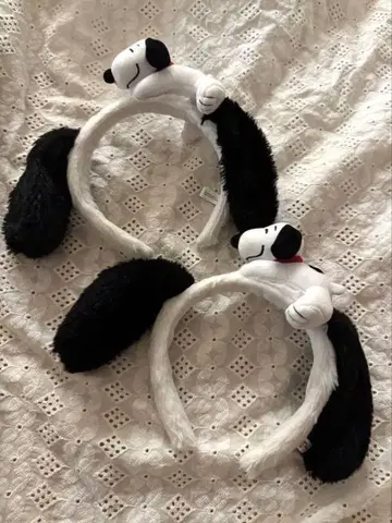 스누피 귀 달린 머리띠 세트
