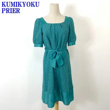 KUMIKYOKU PRIER 반팔 원피스 그린 계열 레이온 2 C2653