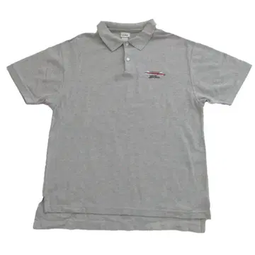 90s 빈티지 L.L.BEAN 필기체 로고 자수 피케 셔츠 M 그레이