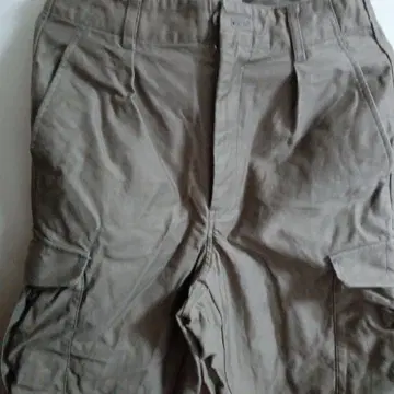 카고 팬츠 카키색 코튼 혼방