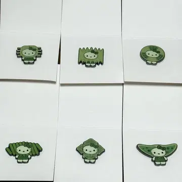 오사카 간사이 만박 일본관 모 키티 시크릿 핀 배지 6개 세트!