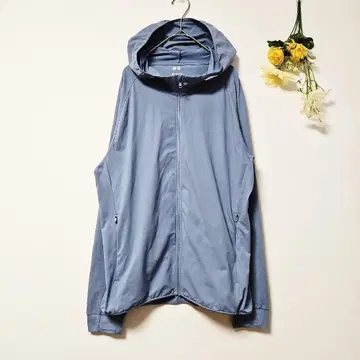 [UNIQLO] 유니클로 드라이EXUV컷 풀 집업 후드티 긴팔 (L)