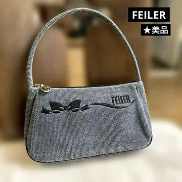 FEILER 페이러 핸드백. 미니백. 인백. 파우치 그레이 x 블랙