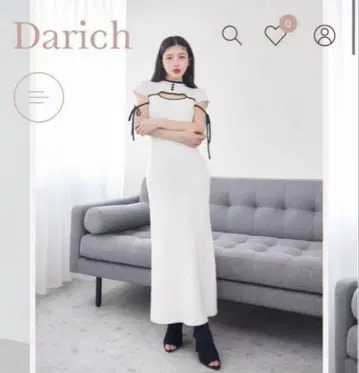 다리치 Darich 파이핑 리본 디자인 니트 롱 원피스