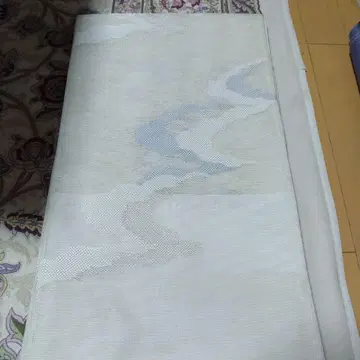 순수 실크 여름 아이템 화이트 후쿠로 오비