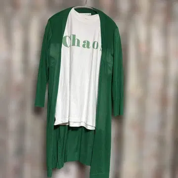 Chaos T셔츠 부주 루드 가디건 세트