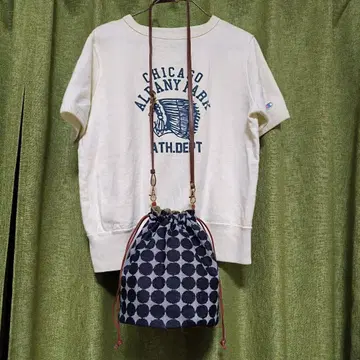 핸드메이드 데님 원단 복조리형 숄더백