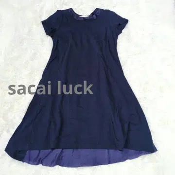 sacai luck 사카이 럭 도킹 튜닉 원피스 반팔 네이비