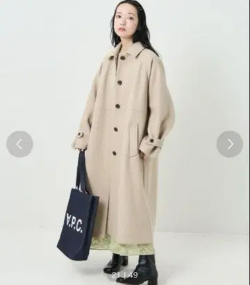 [ FREAKS STORE ] 멜톤라이크 울리 옷깃 보아 스텐카라 코트