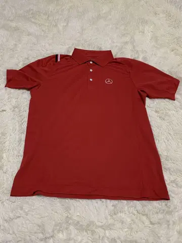 Titleist 메르세데스 벤츠 피케 셔츠 레드 XL 사이즈